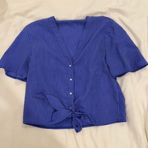 Lefties blue & white striped top
